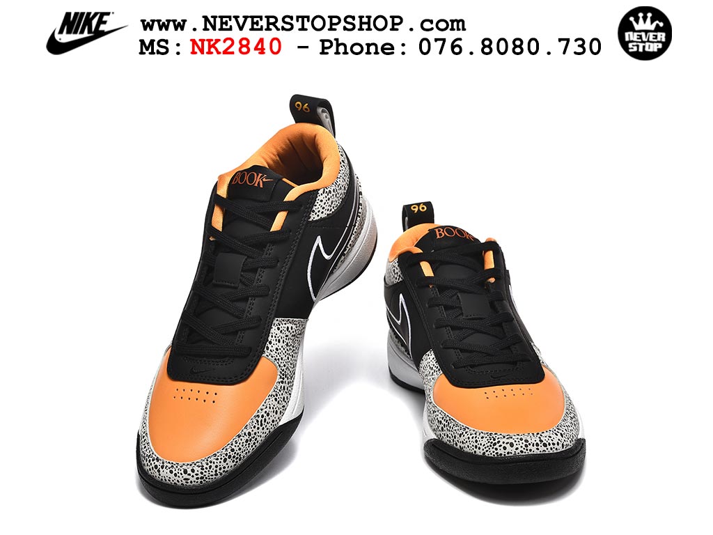 Giày bóng rổ cổ thấp Nike Book 1 Đen Nâu nam nữ chuyên outdoor replica 1:1 like auth real chính hãng giá rẻ tốt nhất tại NeverStopShop.com HCM