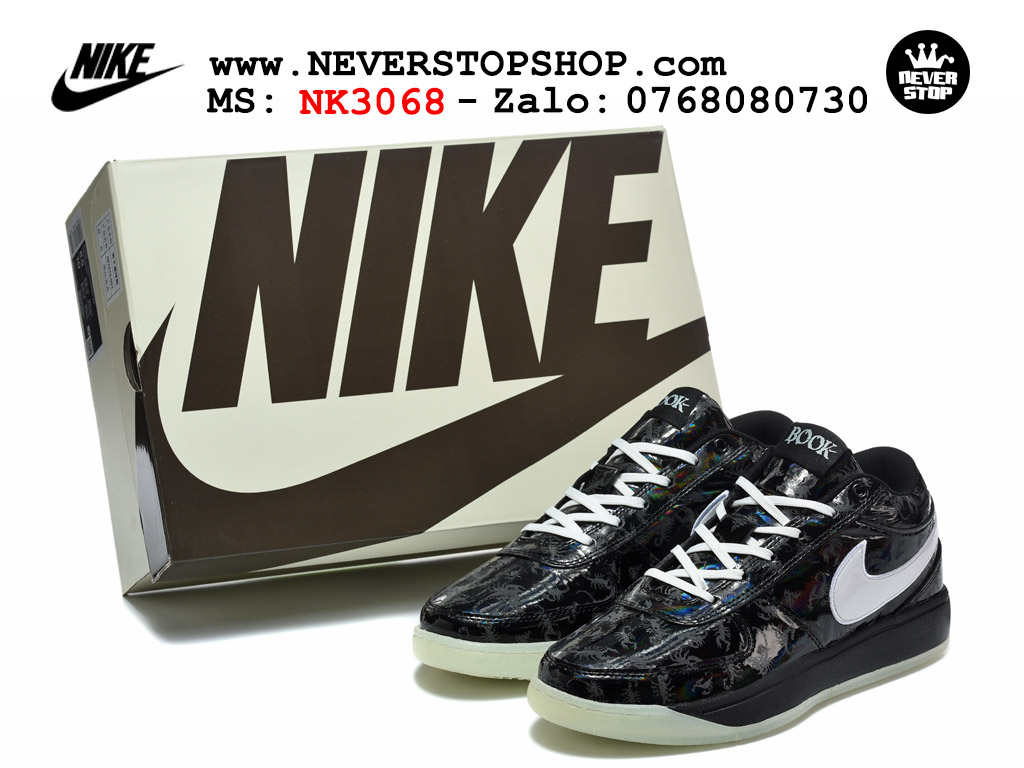 Giày bóng rổ cổ thấp Nike Book 1 Đen Bóng nam nữ chuyên outdoor replica 1:1 like auth real chính hãng giá rẻ tốt nhất tại NeverStopShop.com HCM