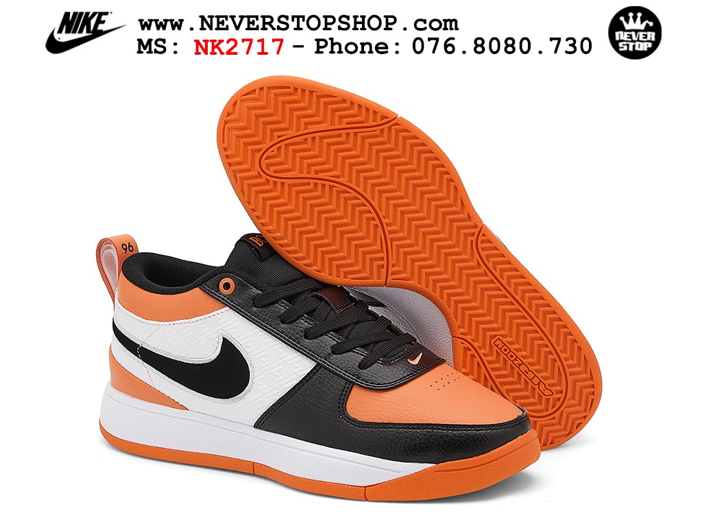 Giày bóng rổ cổ thấp Nike Book 1 Trắng Cam nam nữ chuyên outdoor replica 1:1 like auth real chính hãng giá rẻ tốt nhất tại NeverStopShop.com HCM