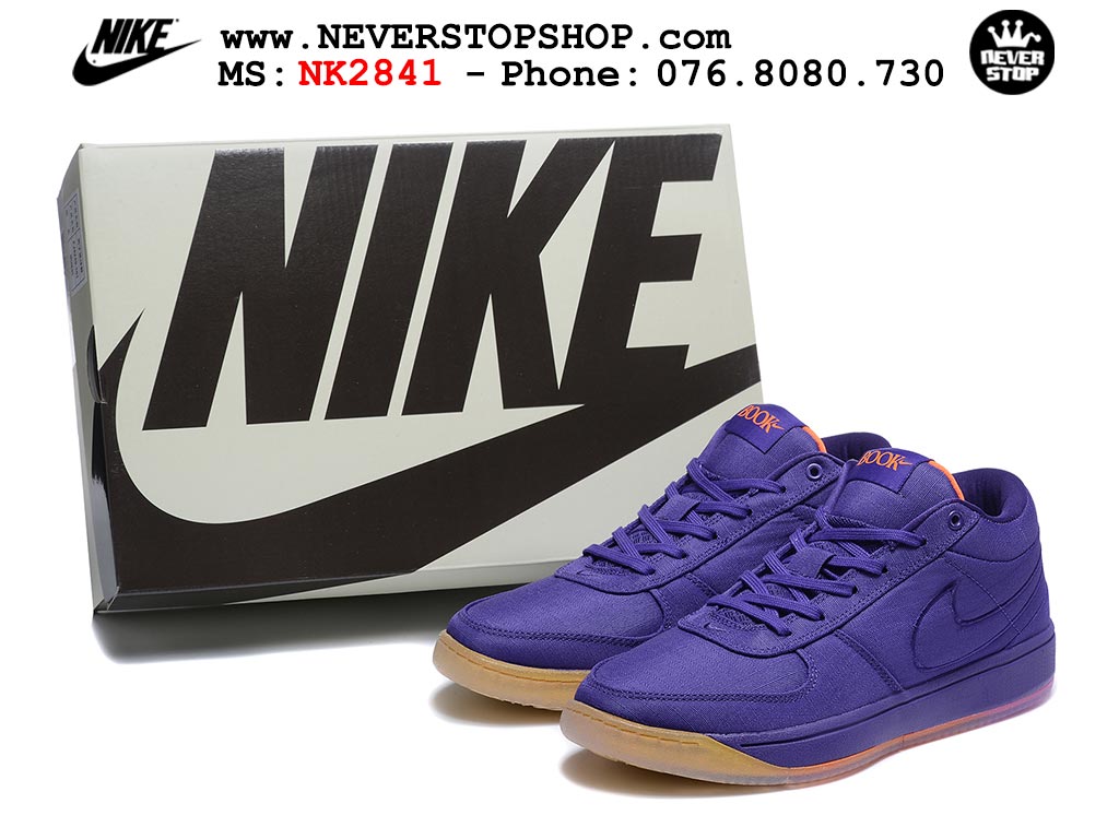 Giày bóng rổ cổ thấp Nike Book 1 Tím Vàng nam nữ chuyên outdoor replica 1:1 like auth real chính hãng giá rẻ tốt nhất tại NeverStopShop.com HCM