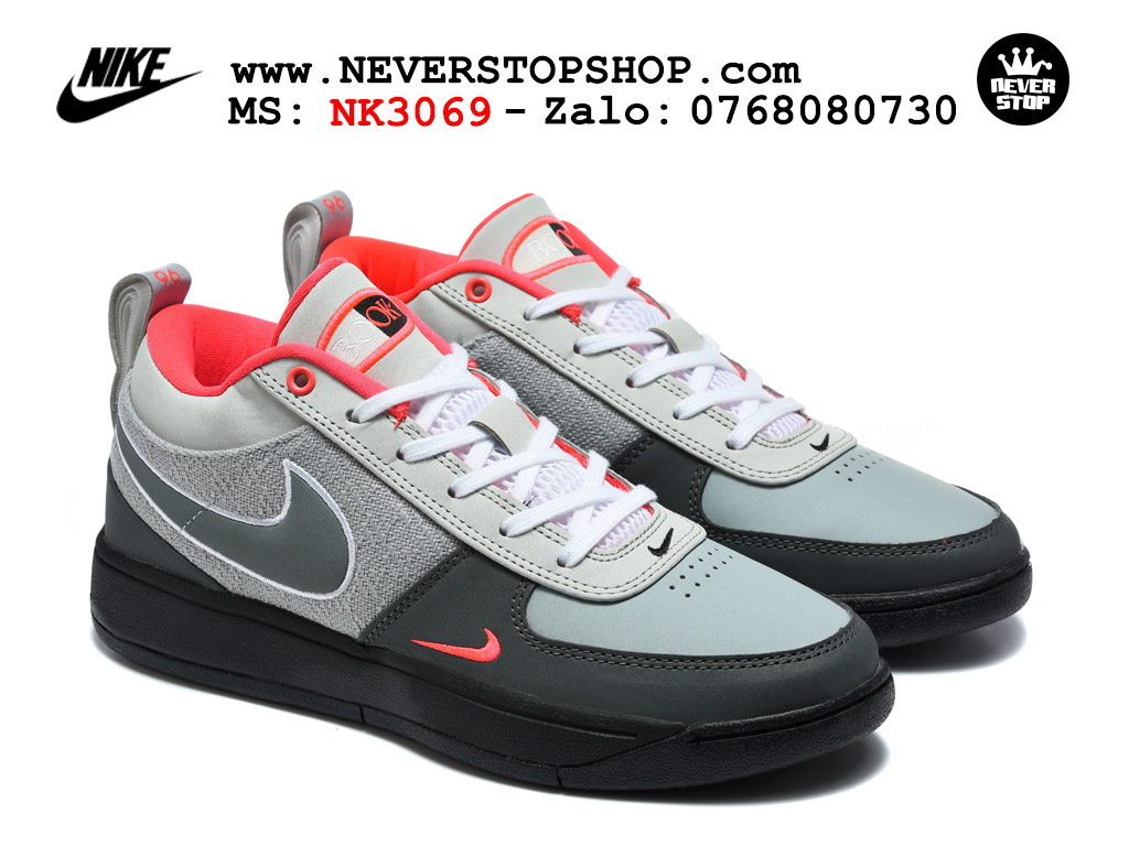 Giày bóng rổ cổ thấp Nike Book 1 Xám Đỏ nam nữ chuyên outdoor replica 1:1 like auth real chính hãng giá rẻ tốt nhất tại NeverStopShop.com HCM