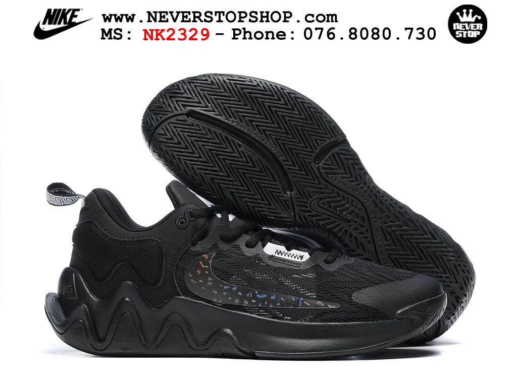 Giày bóng rổ cổ thấp Nike Giannis Immortality 2 Đen chuyên indoor outdoor replica 1:1 real chính hãng giá rẻ tốt nhất tại NeverStop Sneaker Shop Hồ Chí Minh