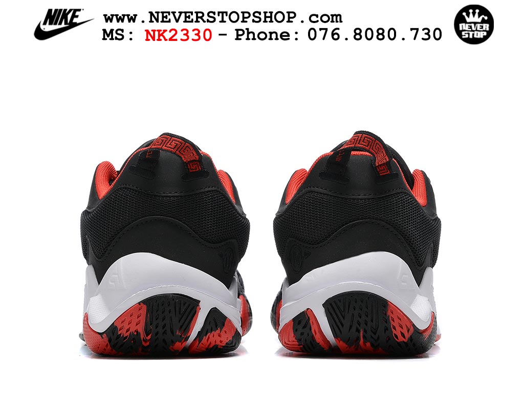 Giày bóng rổ cổ thấp Nike Giannis Immortality 2 Đen Đỏ chuyên indoor outdoor replica 1:1 real chính hãng giá rẻ tốt nhất tại NeverStop Sneaker Shop Hồ Chí Minh