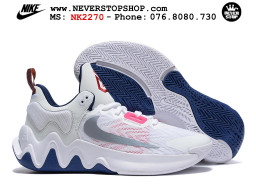 Giày bóng rổ cổ thấp Nike Giannis Immortality 2 Trắng Xanh Dương chuyên indoor outdoor replica 1:1 real chính hãng giá rẻ tốt nhất tại NeverStop Sneaker Shop Hồ Chí Minh