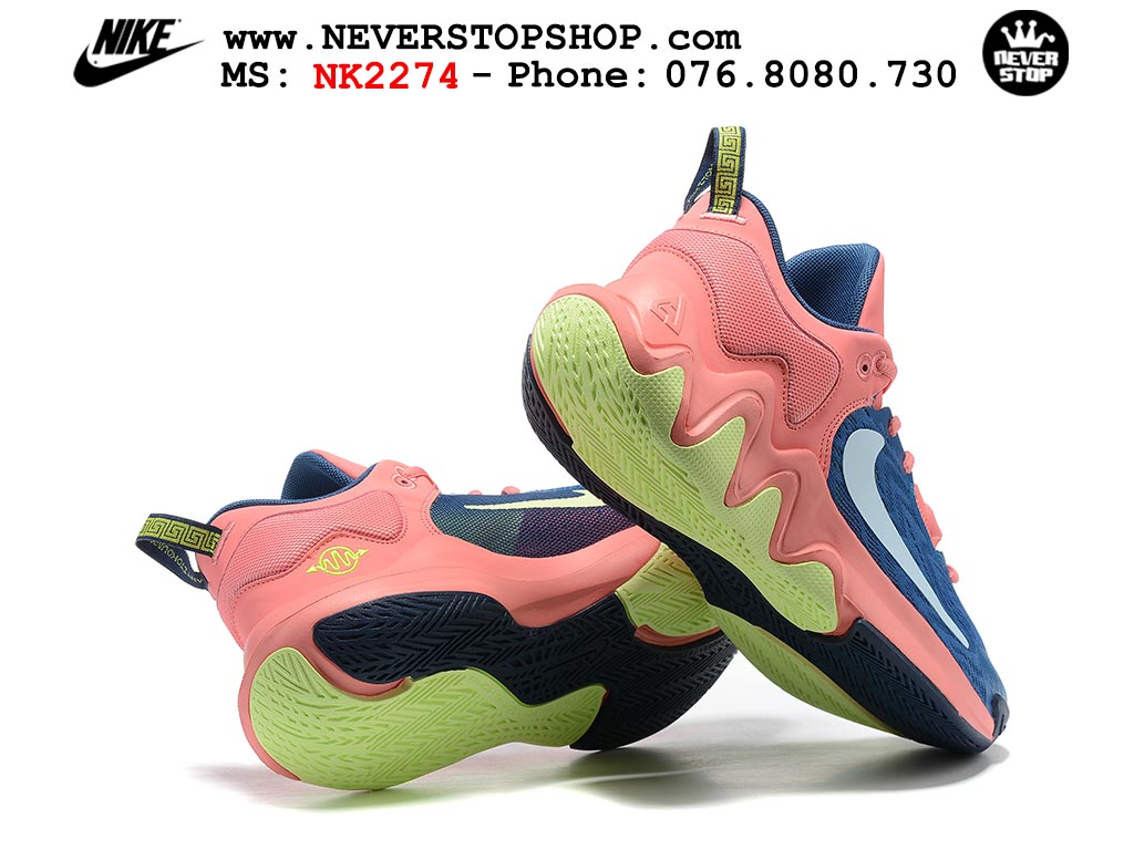 Giày bóng rổ cổ thấp Nike Giannis Immortality 2 Hồng Xanh Dương chuyên indoor outdoor replica 1:1 real chính hãng giá rẻ tốt nhất tại NeverStop Sneaker Shop Hồ Chí Minh