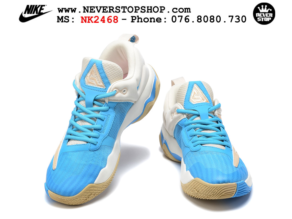 Giày bóng rổ cổ thấp Nike Giannis Immortality 3 Xanh Dương Trắng chuyên indoor outdoor replica 1:1 real chính hãng giá rẻ tốt nhất tại NeverStop Sneaker Shop Hồ Chí Minh