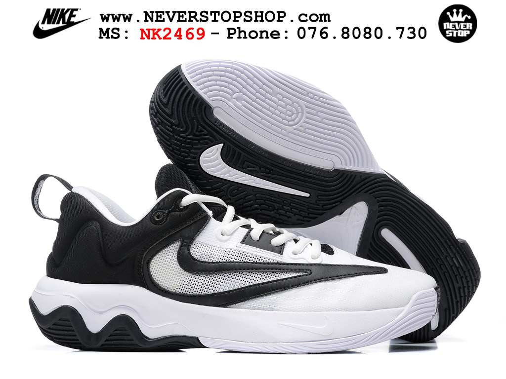 Giày bóng rổ cổ thấp Nike Giannis Immortality 3 Trắng Đen chuyên indoor outdoor replica 1:1 real chính hãng giá rẻ tốt nhất tại NeverStop Sneaker Shop Hồ Chí Minh