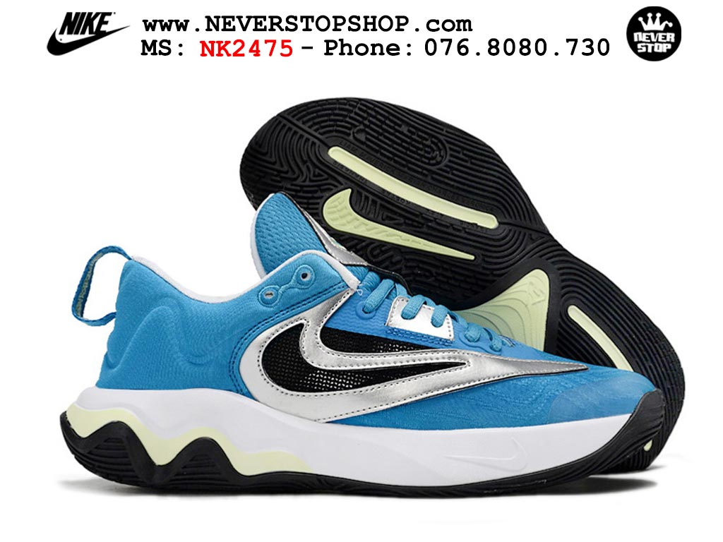 Giày bóng rổ cổ thấp Nike Giannis Immortality 3 Xanh Dương Trắng chuyên indoor outdoor replica 1:1 real chính hãng giá rẻ tốt nhất tại NeverStop Sneaker Shop Hồ Chí Minh