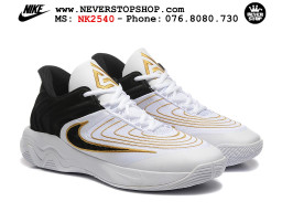 Giày bóng rổ cổ thấp Nike Giannis Immortality 4 Trắng Đen chuyên indoor outdoor replica 1:1 real chính hãng giá rẻ tốt nhất tại NeverStop Sneaker Shop Hồ Chí Minh