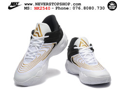 Giày bóng rổ cổ thấp Nike Giannis Immortality 4 Trắng Đen chuyên indoor outdoor replica 1:1 real chính hãng giá rẻ tốt nhất tại NeverStop Sneaker Shop Hồ Chí Minh