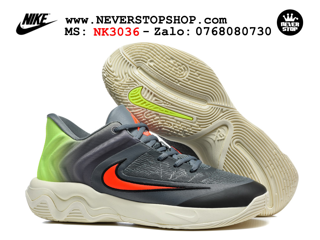 Giày bóng rổ outdoor Nike Giannis Immortality 4 Xám Xanh Cam nhẹ êm cổ thấp đế chống mòn rít sân giá tốt tại NeverStop Basketball Sneaker Shop Giày bóng rổ cổ thấp Nike Giannis Immortality 4 Xám Xanh Cam chuyên indoor outdoor replica 1:1 real chính hãng giá rẻ tốt nhất tại NeverStop Sneaker Shop Hồ Chí Minh