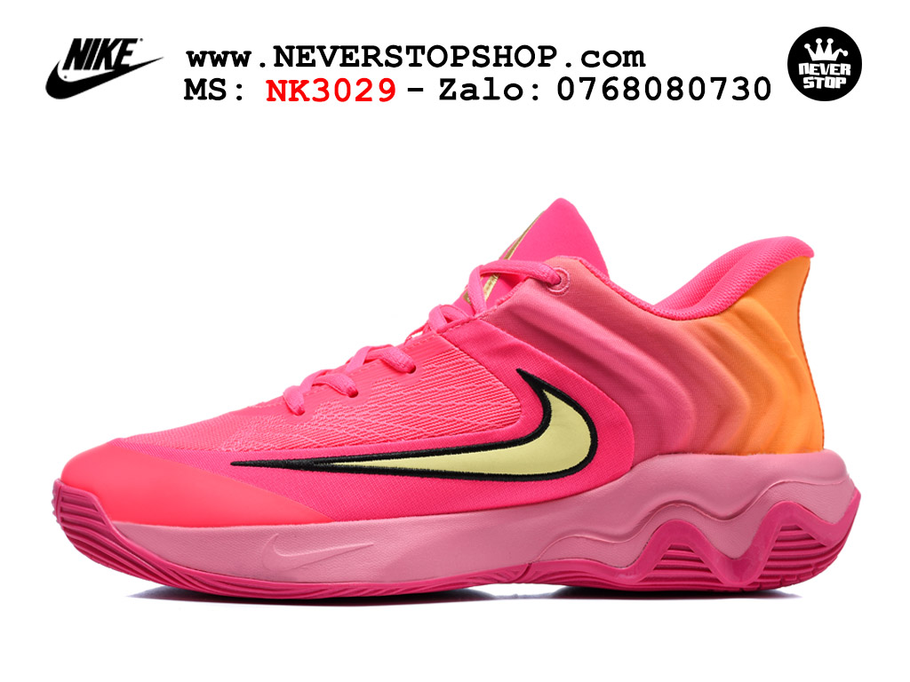 Giày bóng rổ outdoor Nike Giannis Immortality 4 Hồng Vàng Cam nhẹ êm cổ thấp đế chống mòn rít sân giá tốt tại NeverStop Basketball Sneaker Shop Giày bóng rổ cổ thấp Nike Giannis Immortality 4 Hồng Vàng Cam chuyên indoor outdoor replica 1:1 real chính hãng giá rẻ tốt nhất tại NeverStop Sneaker Shop Hồ Chí Minh