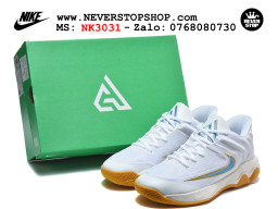 Giày bóng rổ outdoor Nike Giannis Immortality 4 Trắng Xanh nhẹ êm cổ thấp đế chống mòn rít sân giá tốt tại NeverStop Basketball Sneaker Shop Giày bóng rổ cổ thấp Nike Giannis Immortality 4 Trắng Xanh chuyên indoor outdoor replica 1:1 real chính hãng giá rẻ tốt nhất tại NeverStop Sneaker Shop Hồ Chí Minh