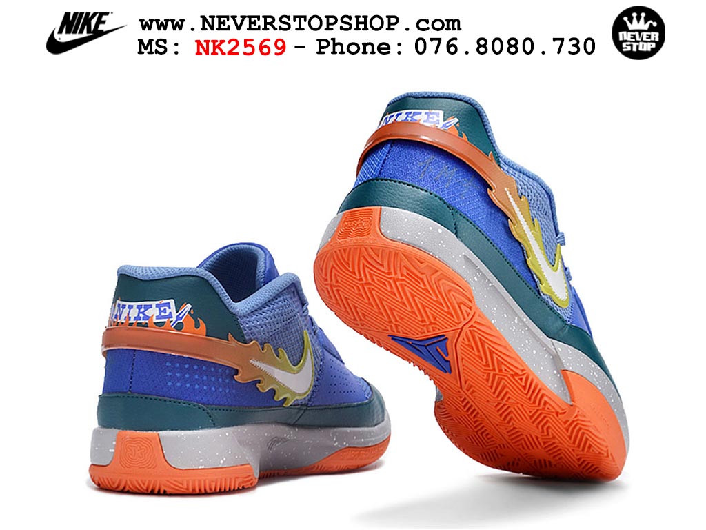 Giày bóng rổ cổ thấp Nike Ja 1 Xanh Dương Cam nam chuyên outdoor replica 1:1 real chính hãng giá rẻ tốt nhất tại NeverStopShop.com HCM