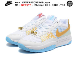 Giày bóng rổ cổ thấp Nike Ja 1 Trắng Vàng nam chuyên outdoor replica 1:1 real chính hãng giá rẻ tốt nhất tại NeverStopShop.com HCM