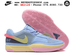 Giày bóng rổ cổ thấp Nike Ja 1 Xanh Dương Vàng nam chuyên outdoor replica 1:1 real chính hãng giá rẻ tốt nhất tại NeverStopShop.com HCM