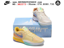 Giày bóng rổ cổ thấp Nike Ja 1 Vàng Be nam chuyên outdoor replica 1:1 real chính hãng giá rẻ tốt nhất tại NeverStopShop.com HCM