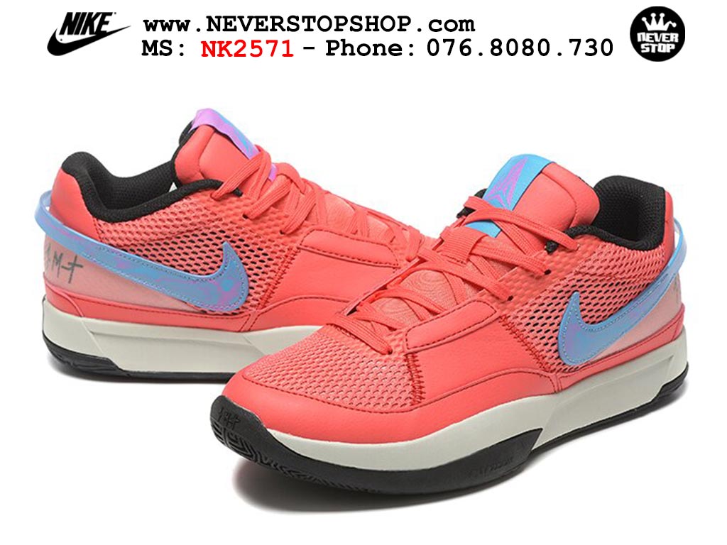 Giày bóng rổ cổ thấp Nike Ja 1 Đỏ Xanh Dương nam chuyên outdoor replica 1:1 real chính hãng giá rẻ tốt nhất tại NeverStopShop.com HCM