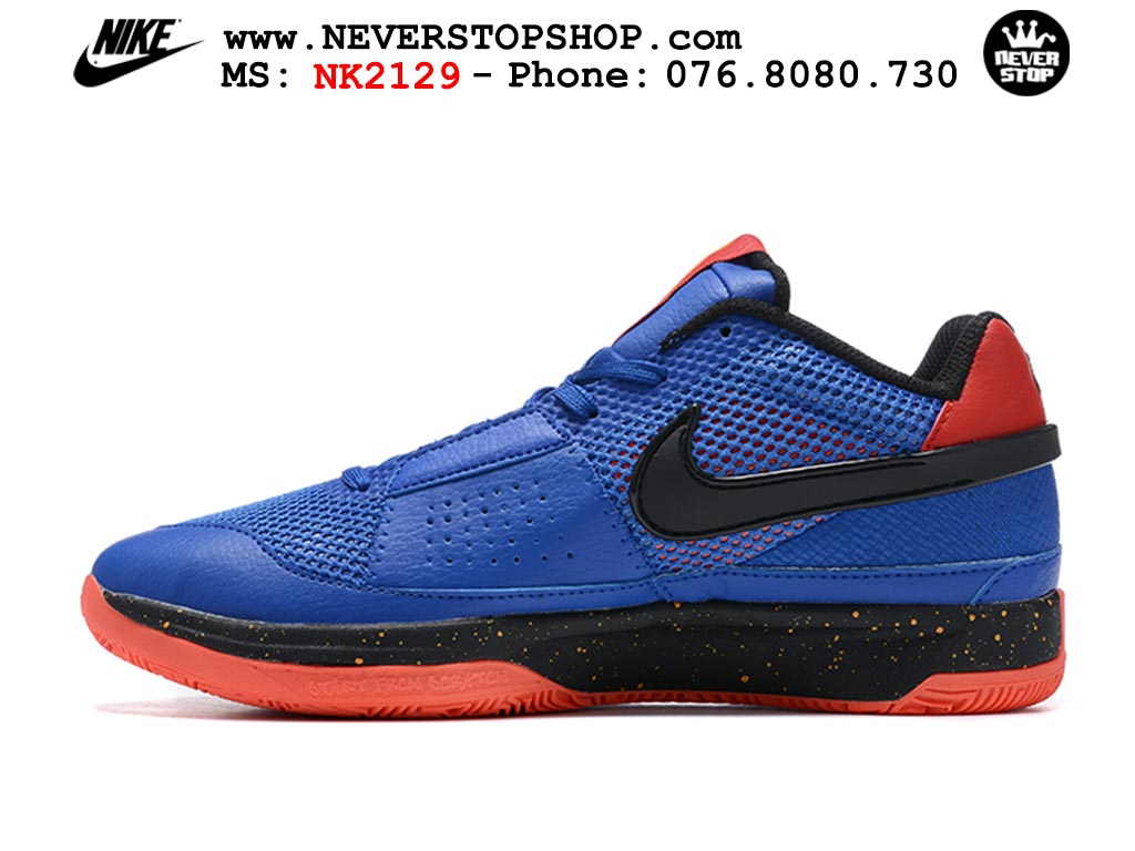 Giày bóng rổ cổ thấp Nike Ja 1 Xanh Dương Đỏ nam chuyên outdoor replica 1:1 real chính hãng giá rẻ tốt nhất tại NeverStopShop.com HCM