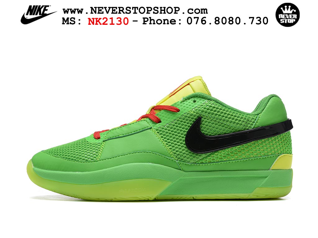 Giày bóng rổ cổ thấp Nike Ja 1 Xanh Lá Vàng nam chuyên outdoor replica 1:1 real chính hãng giá rẻ tốt nhất tại NeverStopShop.com HCM