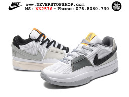 Giày bóng rổ cổ thấp Nike Ja 1 Xám Trắng nam chuyên outdoor replica 1:1 real chính hãng giá rẻ tốt nhất tại NeverStopShop.com HCM