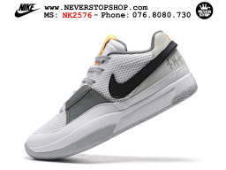 Giày bóng rổ cổ thấp Nike Ja 1 Xám Trắng nam chuyên outdoor replica 1:1 real chính hãng giá rẻ tốt nhất tại NeverStopShop.com HCM