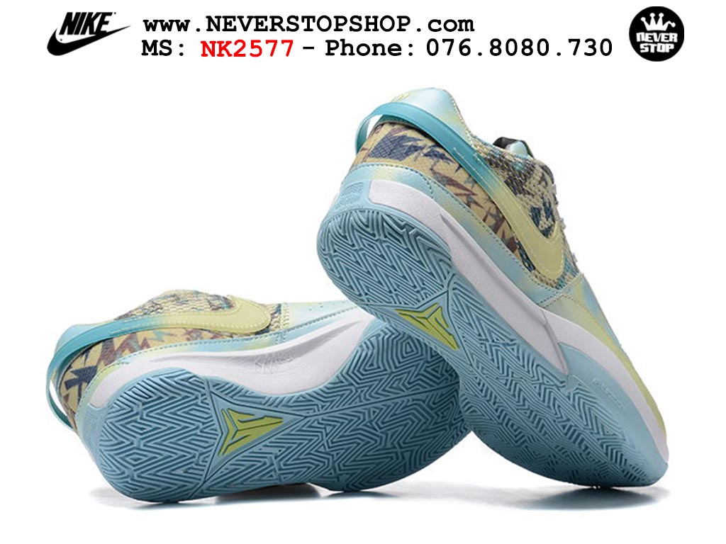 Giày bóng rổ cổ thấp Nike Ja 1 Xanh Trắng nam chuyên outdoor replica 1:1 real chính hãng giá rẻ tốt nhất tại NeverStopShop.com HCM