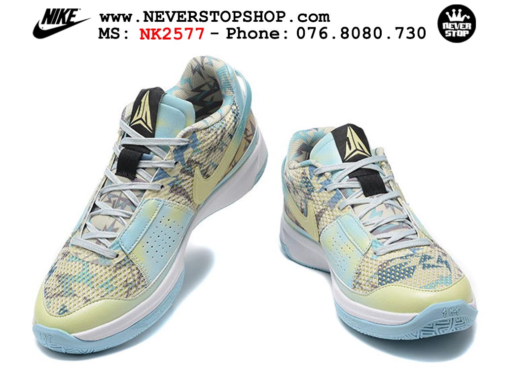 Giày bóng rổ cổ thấp Nike Ja 1 Xanh Trắng nam chuyên outdoor replica 1:1 real chính hãng giá rẻ tốt nhất tại NeverStopShop.com HCM