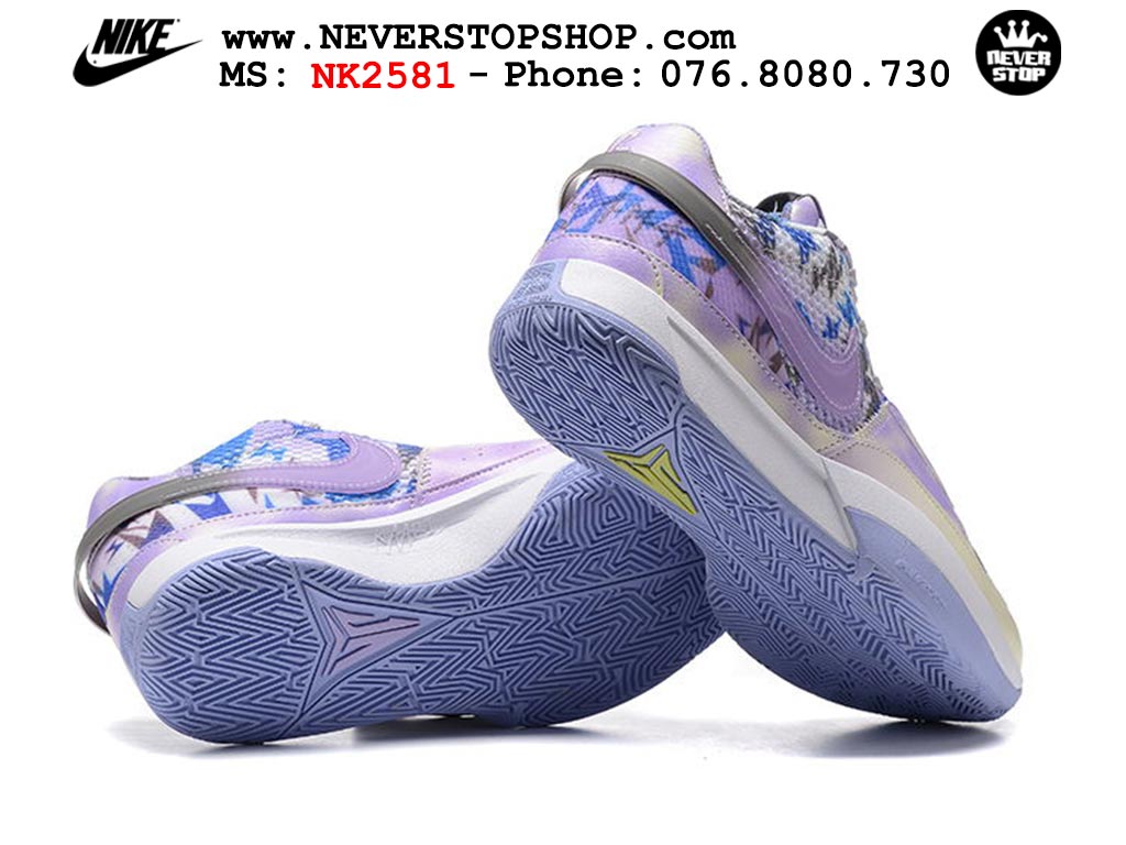 Giày bóng rổ cổ thấp Nike Ja 1 Tím Xanh Dương nam chuyên outdoor replica 1:1 real chính hãng giá rẻ tốt nhất tại NeverStopShop.com HCM