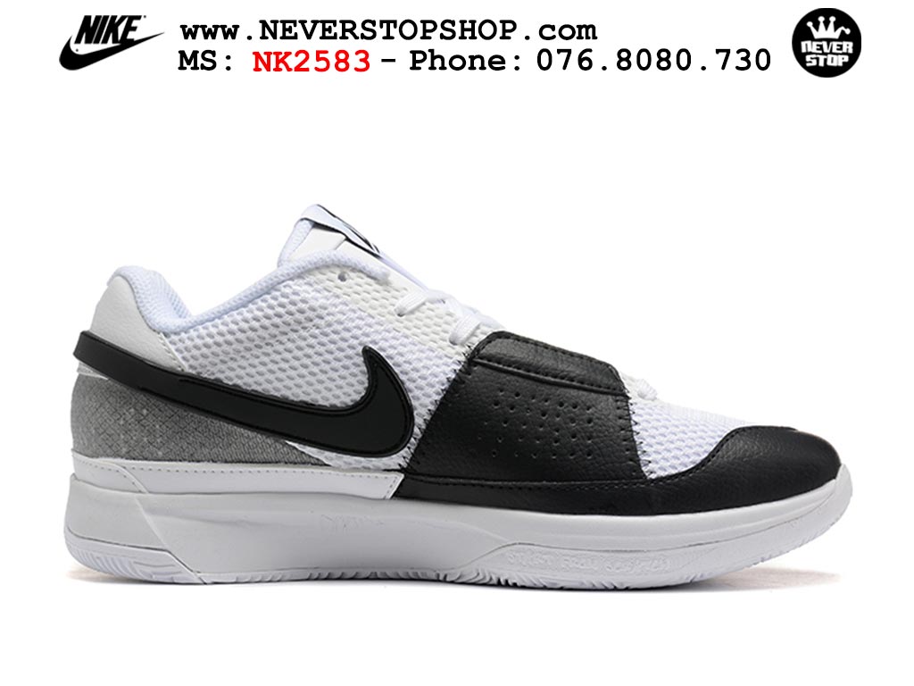 Giày bóng rổ cổ thấp Nike Ja 1 Trắng Đen nam chuyên outdoor replica 1:1 real chính hãng giá rẻ tốt nhất tại NeverStopShop.com HCM