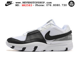 Giày bóng rổ cổ thấp Nike Ja 1 Trắng Đen nam chuyên outdoor replica 1:1 real chính hãng giá rẻ tốt nhất tại NeverStopShop.com HCM