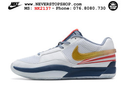 Giày bóng rổ cổ thấp Nike Ja 1 Trắng Xanh nam chuyên outdoor replica 1:1 real chính hãng giá rẻ tốt nhất tại NeverStopShop.com HCM