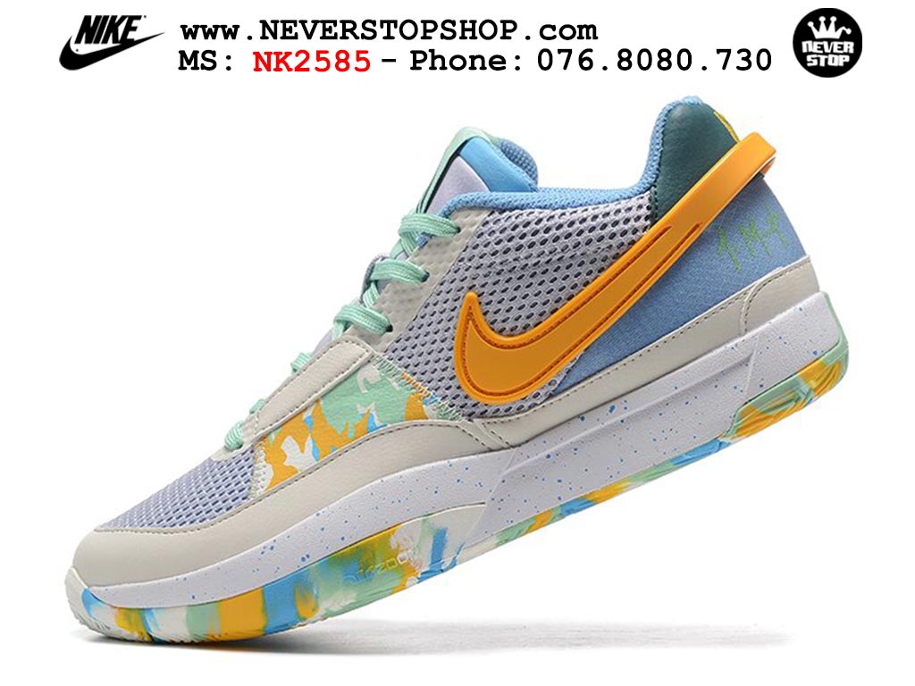 Giày bóng rổ cổ thấp Nike Ja 1 Xanh Dương Cam nam chuyên outdoor replica 1:1 real chính hãng giá rẻ tốt nhất tại NeverStopShop.com HCM