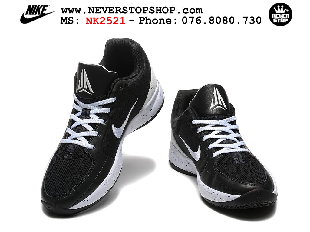 Giày bóng rổ cổ thấp Nike Ja 2 Đen Trắng nam chuyên outdoor replica 1:1 best batch chính hãng giá rẻ tốt nhất tại NeverStopShop.com HCM