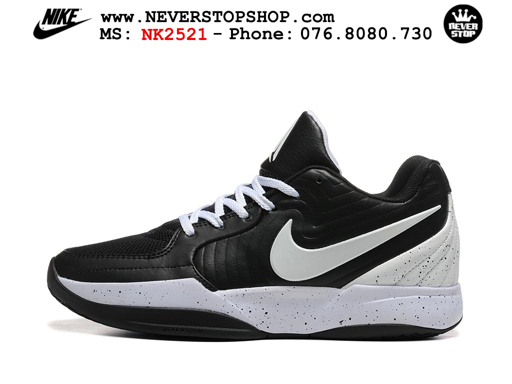 Giày bóng rổ cổ thấp Nike Ja 2 Đen Trắng nam chuyên outdoor replica 1:1 best batch chính hãng giá rẻ tốt nhất tại NeverStopShop.com HCM