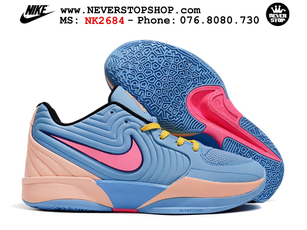 Giày bóng rổ cổ thấp Nike Ja 2 Xanh Dương Hồng nam chuyên outdoor replica 1:1 best batch chính hãng giá rẻ tốt nhất tại NeverStopShop.com HCM