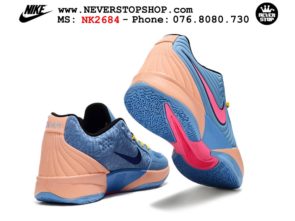 Giày bóng rổ cổ thấp Nike Ja 2 Xanh Dương Hồng nam chuyên outdoor replica 1:1 best batch chính hãng giá rẻ tốt nhất tại NeverStopShop.com HCM