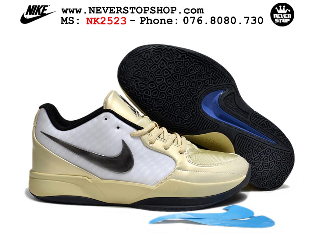 Giày bóng rổ cổ thấp Nike Ja 2 Vàng Trắng nam chuyên outdoor replica 1:1 best batch chính hãng giá rẻ tốt nhất tại NeverStopShop.com HCM