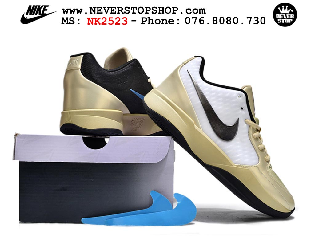 Giày bóng rổ cổ thấp Nike Ja 2 Vàng Trắng nam chuyên outdoor replica 1:1 best batch chính hãng giá rẻ tốt nhất tại NeverStopShop.com HCM