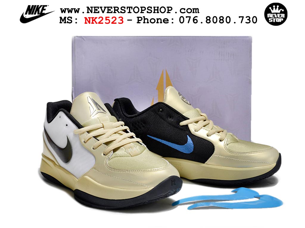 Giày bóng rổ cổ thấp Nike Ja 2 Vàng Trắng nam chuyên outdoor replica 1:1 best batch chính hãng giá rẻ tốt nhất tại NeverStopShop.com HCM