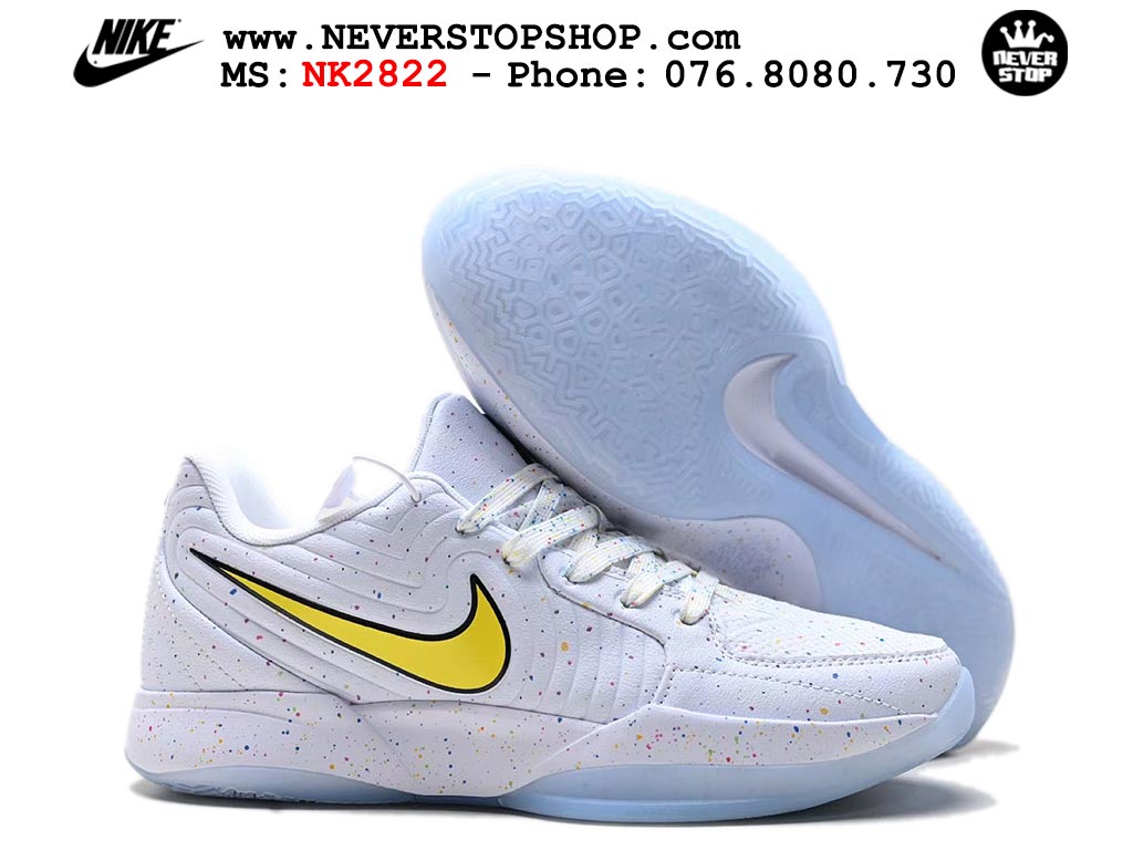 Giày Nike Ja 2 Trắng Vàng bóng rổ nam nữ Ja Morant giá tốt tại NeverStop Basketball Sneaker Shop Giày bóng rổ cổ thấp Nike Ja 2 Trắng Vàng nam chuyên outdoor replica 1:1 best batch chính hãng giá rẻ tốt nhất tại NeverStopShop.com HCM