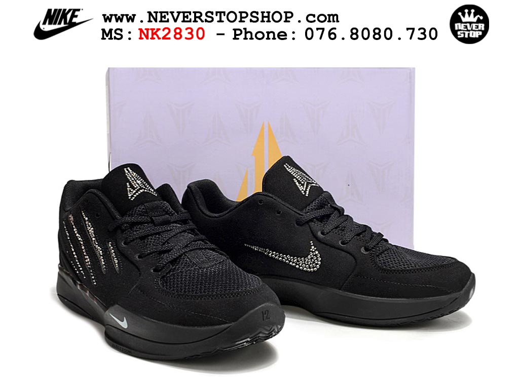 Giày bóng rổ cổ thấp Nike Ja 2 Đen Trắng nam chuyên outdoor replica 1:1 best batch chính hãng giá rẻ tốt nhất tại NeverStopShop.com HCM