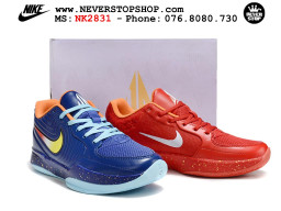 Giày bóng rổ cổ thấp Nike Ja 2 Xanh Dương Đỏ nam chuyên outdoor replica 1:1 best batch chính hãng giá rẻ tốt nhất tại NeverStopShop.com HCM