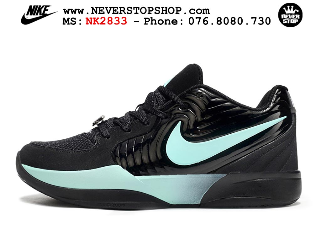 Giày bóng rổ cổ thấp Nike Ja 2 Đen Xanh Ngọc nam chuyên outdoor replica 1:1 best batch chính hãng giá rẻ tốt nhất tại NeverStopShop.com HCM