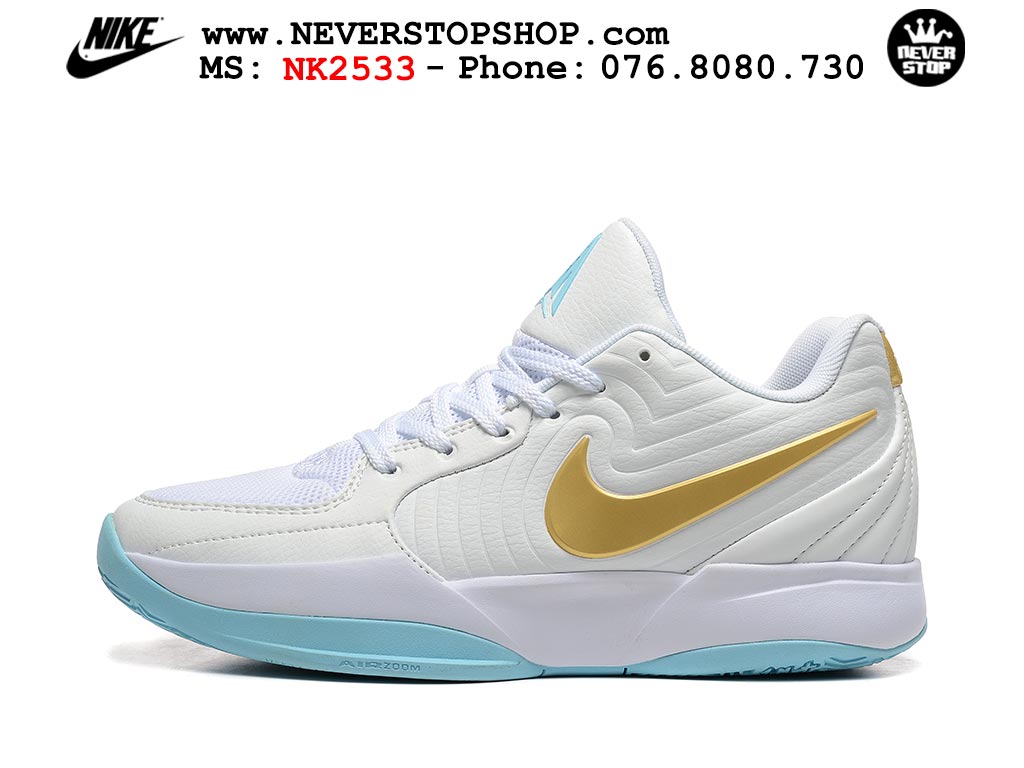 Giày bóng rổ cổ thấp Nike Ja 2 Trắng Xanh Dương nam chuyên outdoor replica 1:1 best batch chính hãng giá rẻ tốt nhất tại NeverStopShop.com HCM