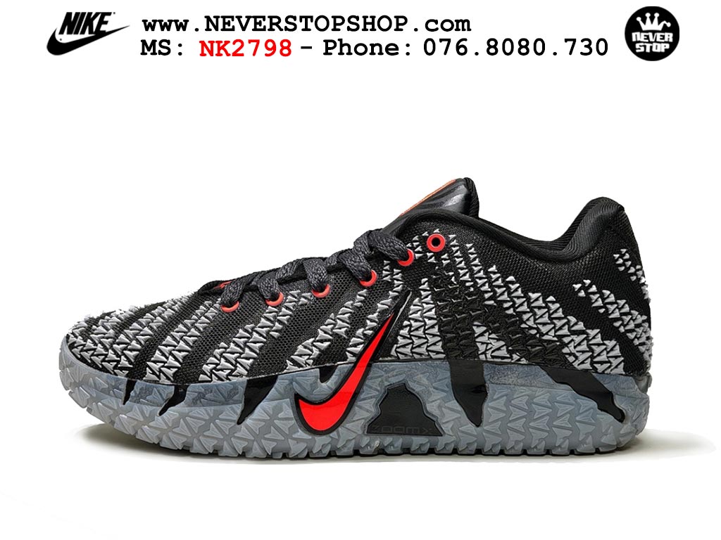Giày Nike Ja 3 Đen Xám Đỏ bóng rổ nam nữ Ja Morant giá tốt tại NeverStop Basketball Sneaker Shop Giày bóng rổ outdoor Nike Ja 3 Đen Xám Đỏ nam replica 1:1 best batch chính hãng giá rẻ tốt nhất tại NeverStopShop.com HCM