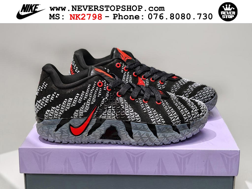 Giày Nike Ja 3 Đen Xám Đỏ bóng rổ nam nữ Ja Morant giá tốt tại NeverStop Basketball Sneaker Shop Giày bóng rổ outdoor Nike Ja 3 Đen Xám Đỏ nam replica 1:1 best batch chính hãng giá rẻ tốt nhất tại NeverStopShop.com HCM