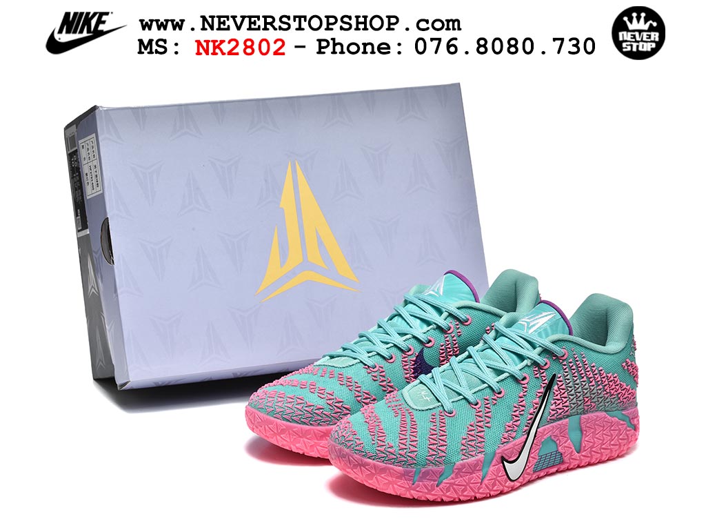 Giày Nike Ja 3 Xanh Ngọc Hồng bóng rổ nam nữ Ja Morant giá tốt tại NeverStop Basketball Sneaker Shop Giày bóng rổ outdoor Nike Ja 3 Xanh Ngọc Hồng nam replica 1:1 best batch chính hãng giá rẻ tốt nhất tại NeverStopShop.com HCM