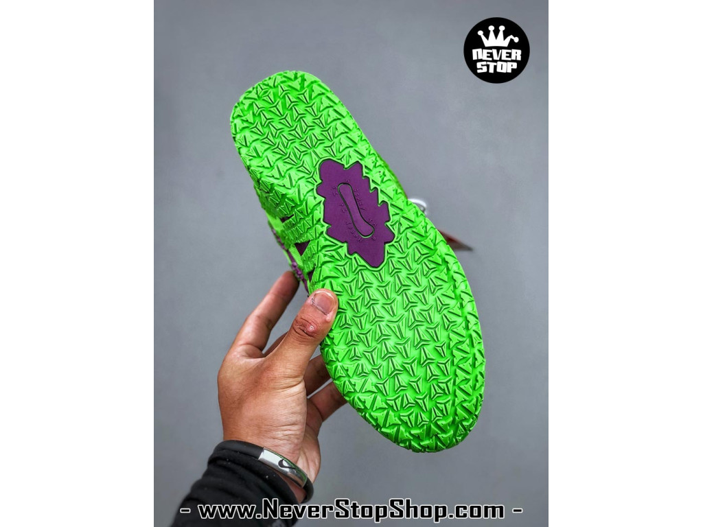 Giày bóng rổ outdoor Nike Ja 3 Xanh Lá Tím nam replica 1:1 best batch chính hãng giá rẻ tốt nhất tại NeverStopShop.com HCM