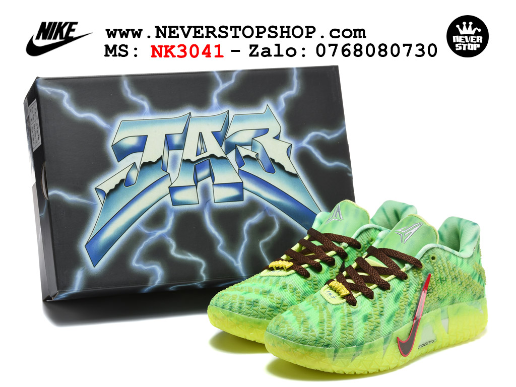 Giày bóng rổ outdoor Nike Ja 3 Xanh Lá Neon nam replica 1:1 best batch chính hãng giá rẻ tốt nhất tại NeverStopShop.com HCM